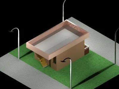 house street lamp 3D model