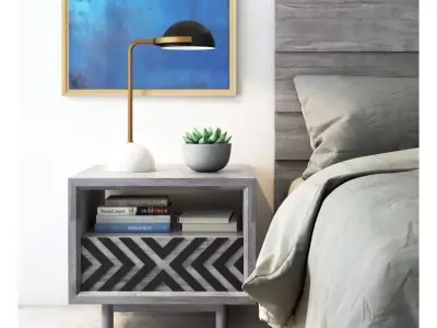 Moshe  White Brass Desk Lamp 3D model