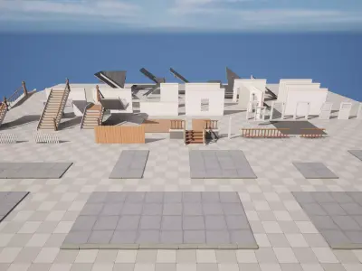 Surburban Modular Stylized Pack Low-poly 3D model