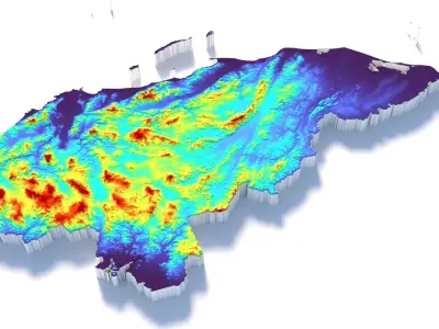 Honduras Terrain Country 3D model