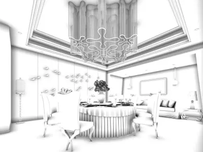 Business Restaurant - Coffee - Banquet  189 3D model