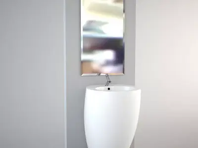 Standing Egg Pod wash-basin 3D model