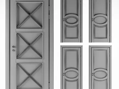Two kind of Domberg doors 3D model