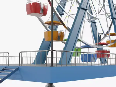 Ferris Wheel -  Low-poly 3D model