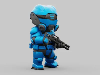 TOON  TROOPER  ELIOT RIGGED 3D model