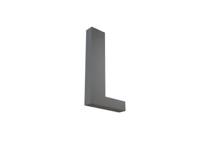 Pixel Font L v1 001 Low-poly 3D model
