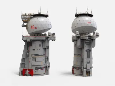 sci fi observation post 3D model