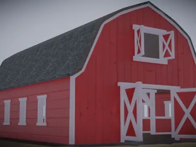 Barn With Inside 3D model