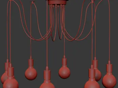 Wire Jungle Pendant Lights 3D model