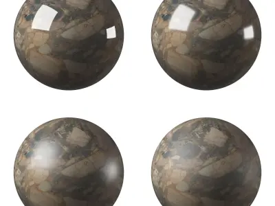Breccia Terrazzo Marble Porcelain Tiles - Set 16 Texture