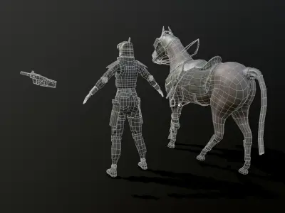 CyberPunk Cavalry Police - RCPD C-Unit Low-poly 3D model