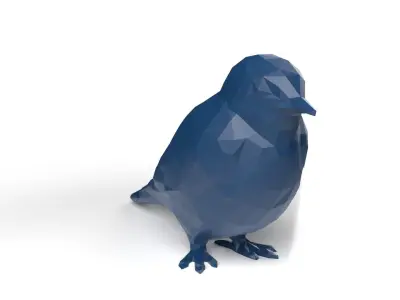 Swallow Low Poligonal Low-poly 3D model
