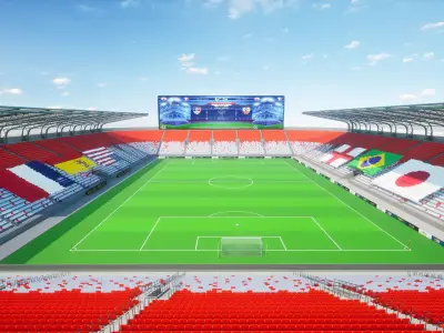 Football Stadium Unreal Engine 5  Low-poly 3D model