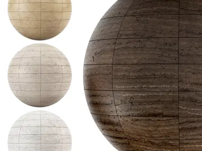 Travertine Stone Wall - Seamless Texture