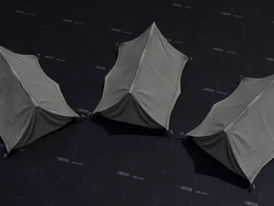 Medieval Camping Tent Low Poly Low-poly 3D model