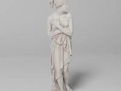 Venus Italica Sculpture VR AR Mobile-ready Game-ready Low-poly 3D model