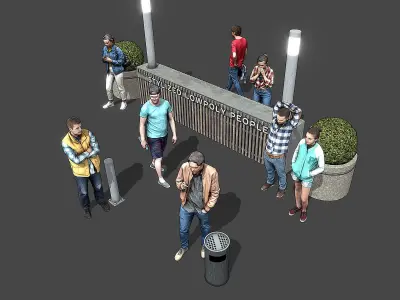Stylized Lowpoly People Casual Pack Volume 3 Low-poly 3D model