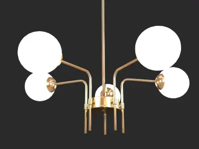 MOTINI 5-Light Sputnik Chandelier 3D model