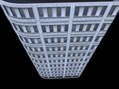 Skyscraper at Night - LowPoly Low-poly 3D model buy