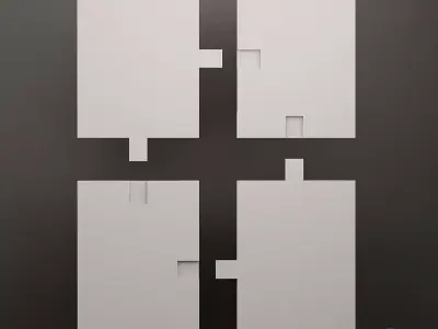 Modern Abstract Arches Wall Art - Modular 3D Decorative Panel  Free 3D print model