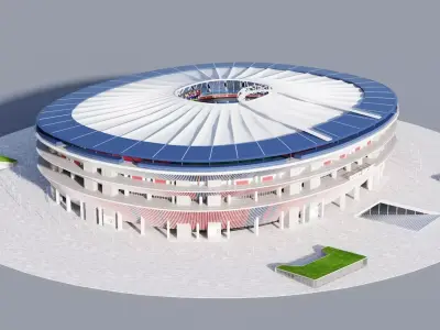 New Camp nou Stadium 3D model