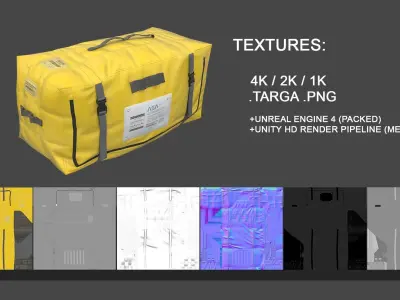 Sci-fi Cargo Bag PBR Game-ready Prop Low-poly 3D model