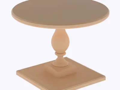 Table side vintage round 2  3D print model
