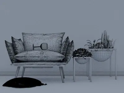 Contemporary Armchair Free 3D model