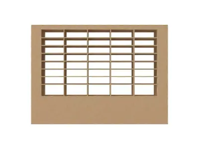 Cardboard Sideboard Low-poly 3D model