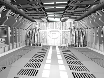 Science fiction door 3D model