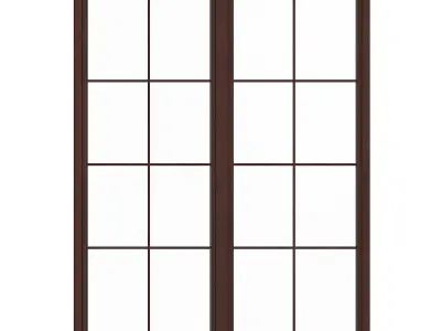 Wooden Window 09 3D model
