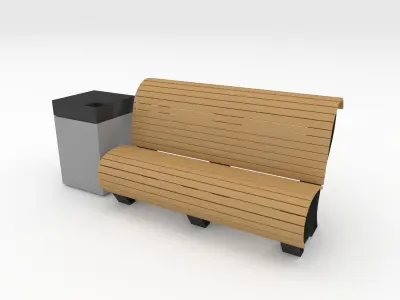 Bench Park 40 3D model