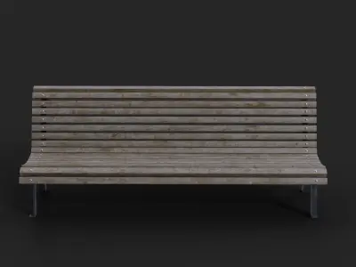 Real Guinea Barcelona Bench Low-Poly Low-poly 3D model
