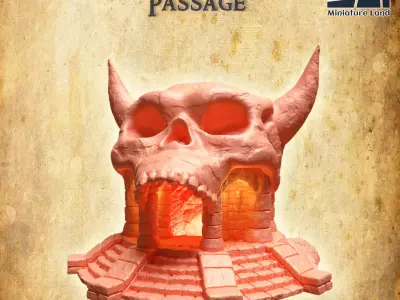Undead Passage Tabletop Terrain 28 MM 3D print model
