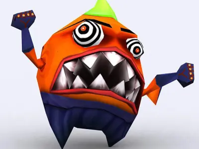 3DRT - Crazy Micromonsters Low-poly 3D model