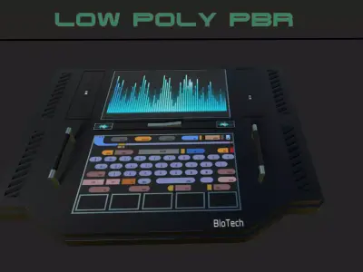 Sci-fi Panel Element Low-poly 3D model