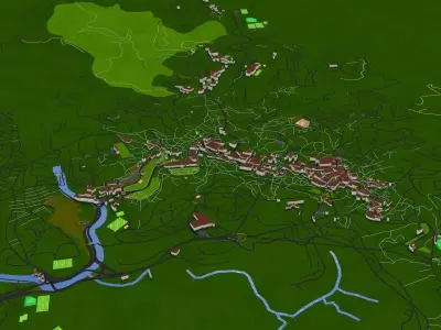 Leon City 2021 GIS 3d model Low-poly 3D model