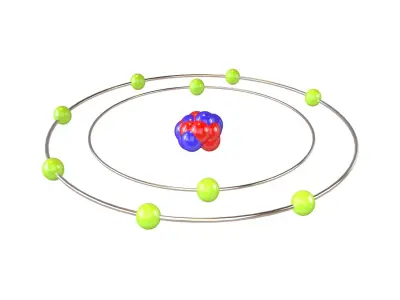 Fluorine Chemical Element v1 003 Low-poly 3D model