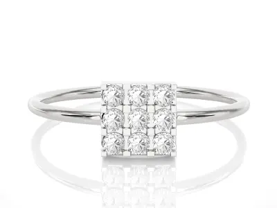 Light Minimalist Diamond Ring 3D print model