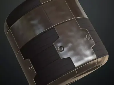 Black and Silver Tech Panel Plate PBR Seamless Texture