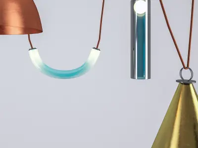 Roll Hill Shape Up 5-Piece Chandelier 3D model