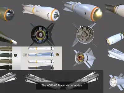 The AGM-65 Maverick 3D Model Pack