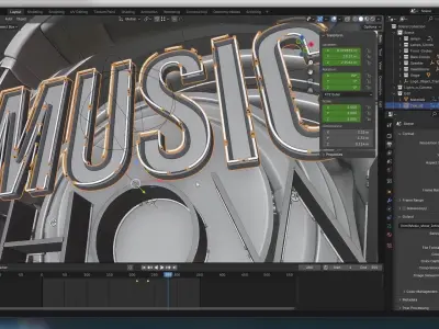 Music Show Intro 3D model