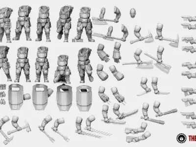 Coalition Veterans - Melee Weapons 3D print model