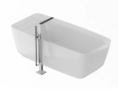 Flotation Freestanding Square Tub 3D model