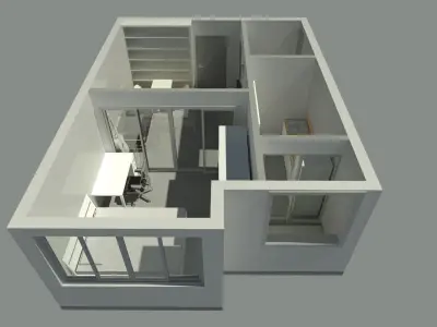 Simple room by REVIT 25R02 3D model