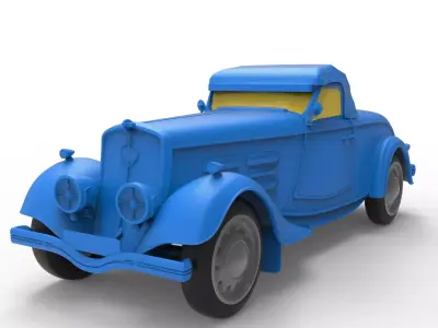 Peugeot 601 1934 Classic Car 3D print model