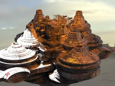 Dark Sith Platforms base Extended   3D model