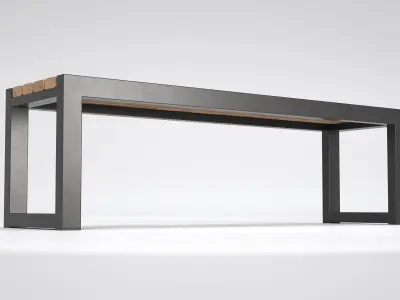 Street Bench 01 Free low-poly 3D model