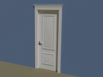 Interior door Low-poly 3D model purchase
